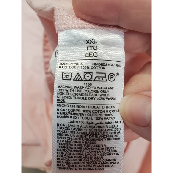 Old Navy 100% Cotton Pink Poplin Long Sleeve Button-Up Shirt Size XXL - Picture 5 of 8